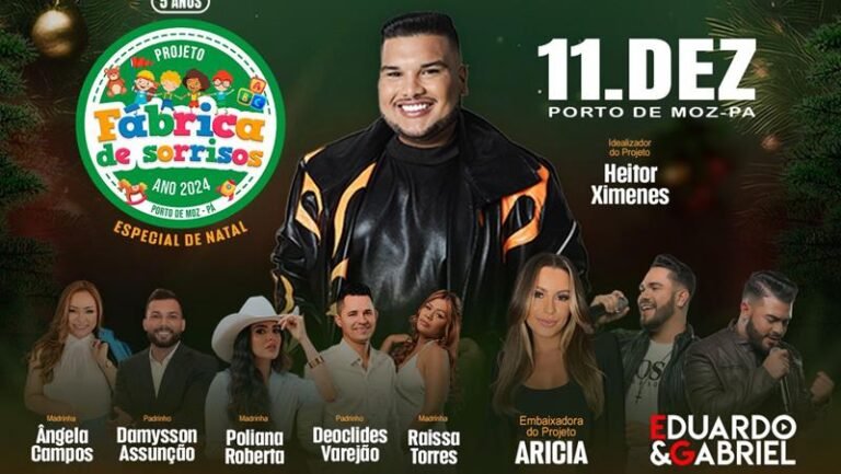 Heitor Ximenes e seu projeto social “Fabrica de Sorrisos” celebram 5 anos com uma edição natalina especial