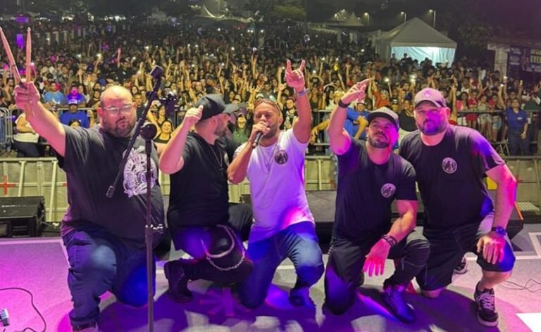Banda Old Crow agita multidão no Jardim Myrna com show histórico e repertório 100% Rock Nacional