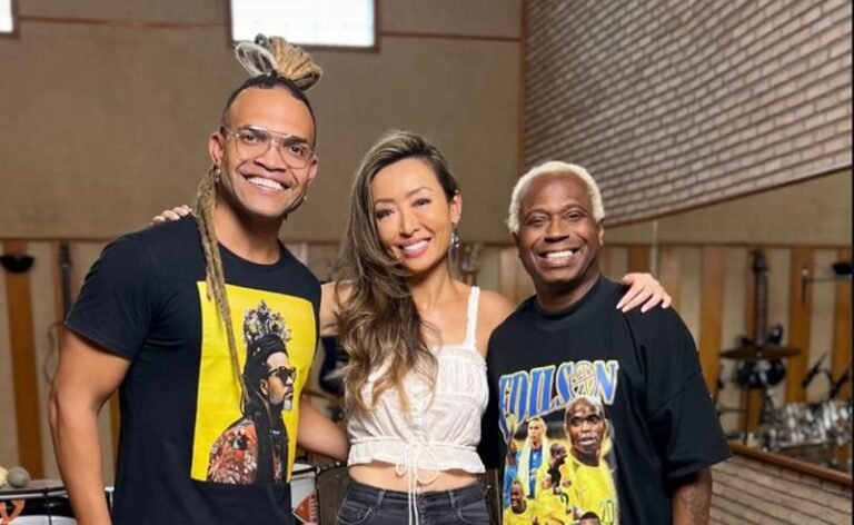 Qymira grava música para a Copa do Mundo com Timbalada e Edílson Capetinha